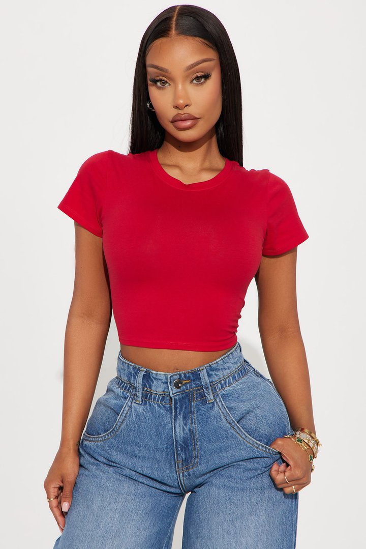Robin Crop Top - Dark Red