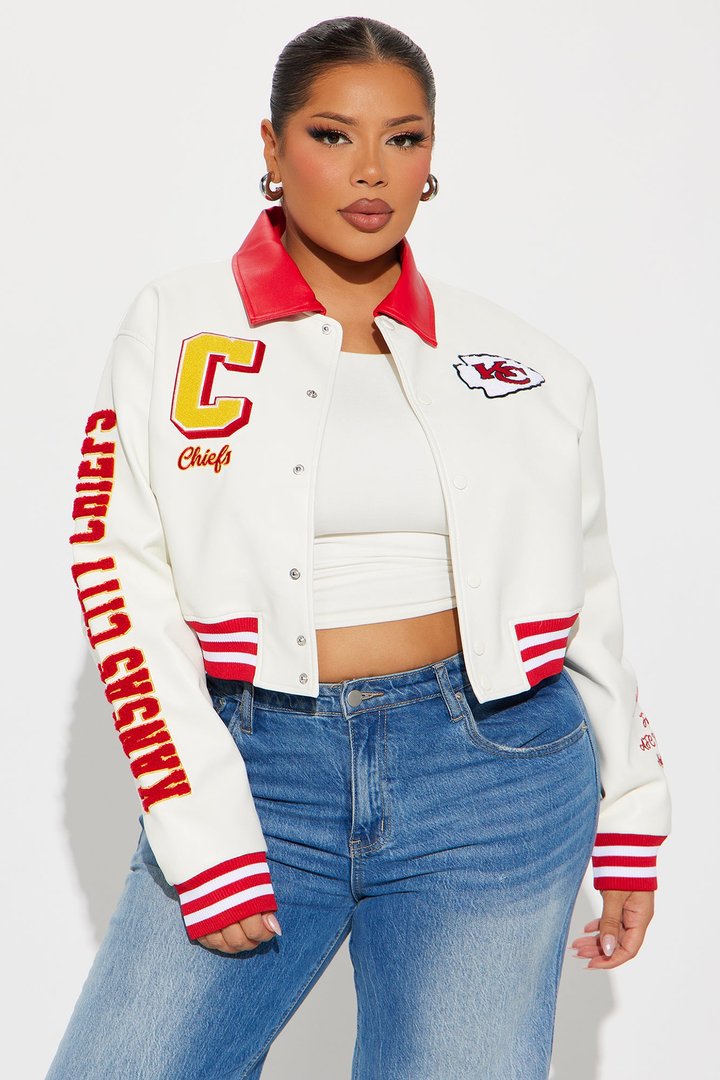 Kansas City Chiefs Bomber Jacket - Cream