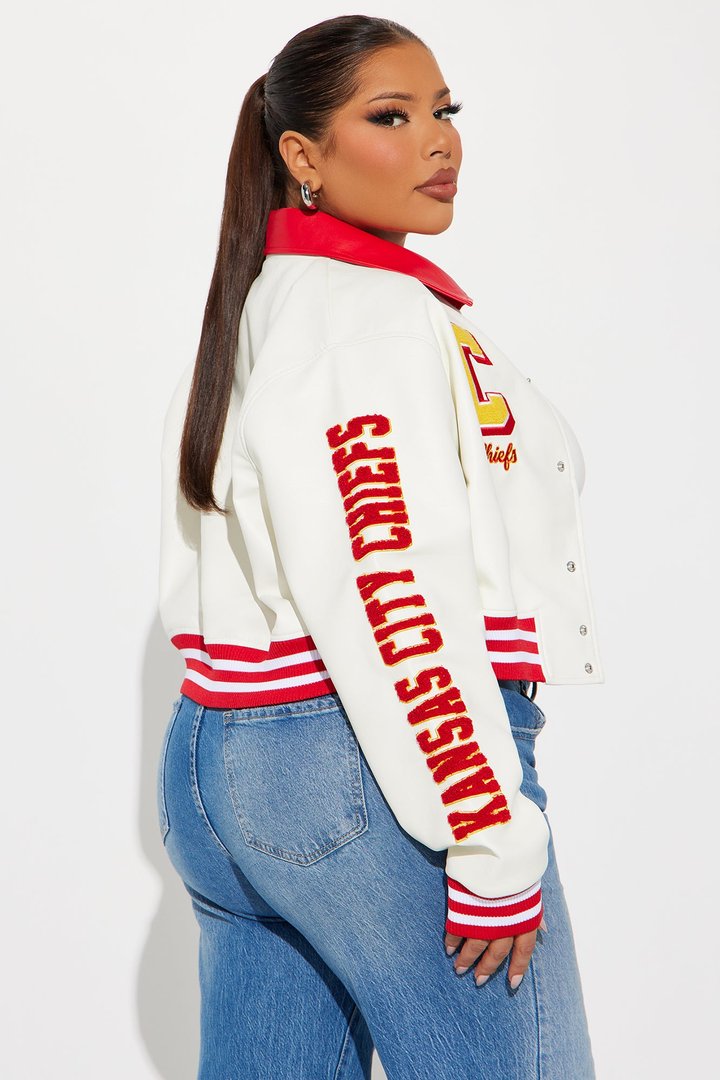 Kansas City Chiefs Bomber Jacket - Cream