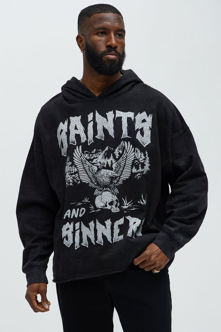 Saints And Sinners Lifecycle Oversized Hoodie - Black
