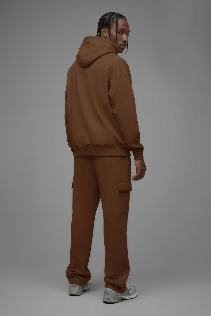 410 Oversized Zip Hoodie - Chestnut