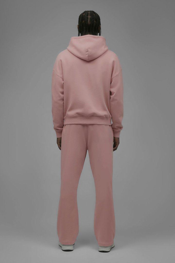 410 Oversized Cropped Hoodie - Pink