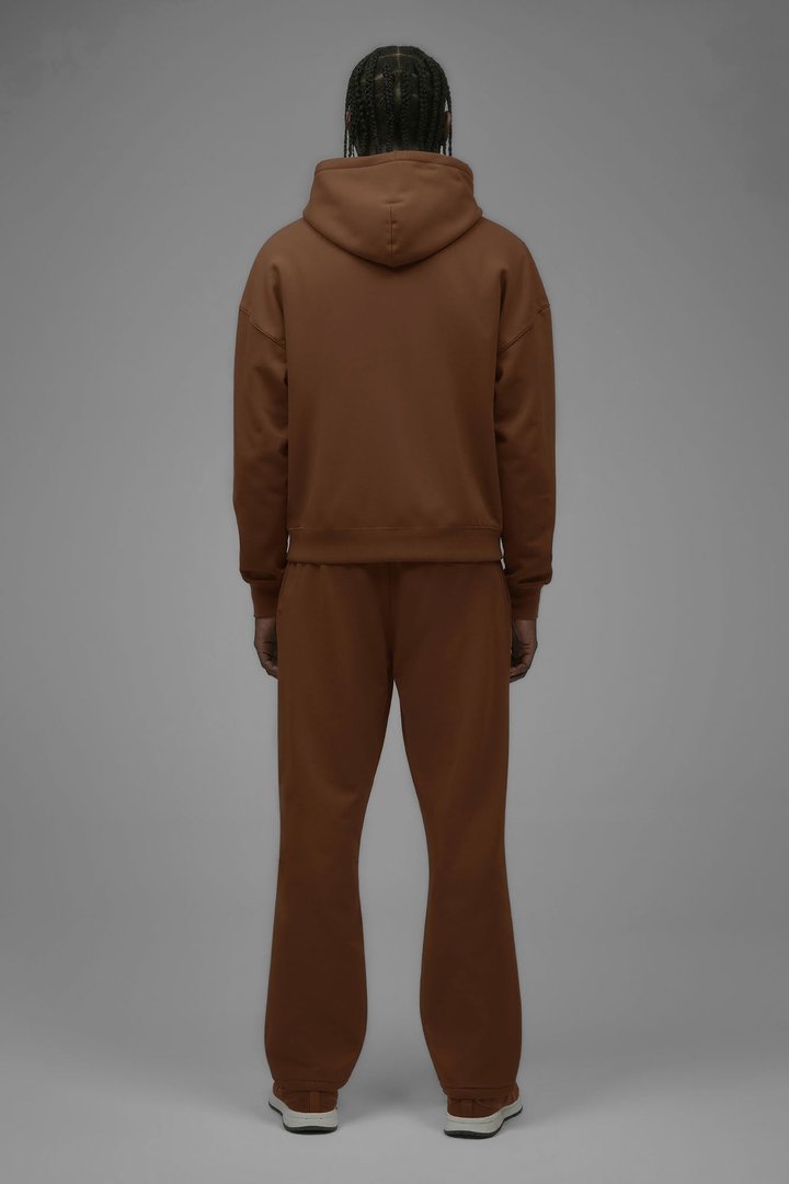 410 Oversized Cropped Hoodie - Chestnut