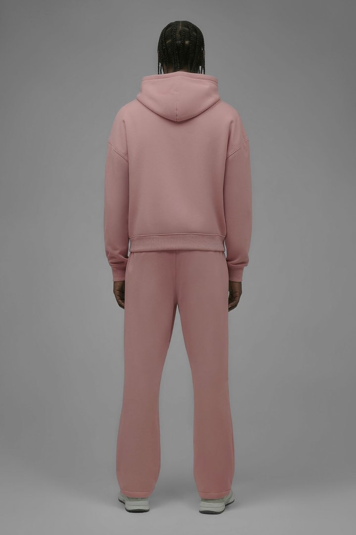 410 Oversized Cropped Zip Hoodie - Pink