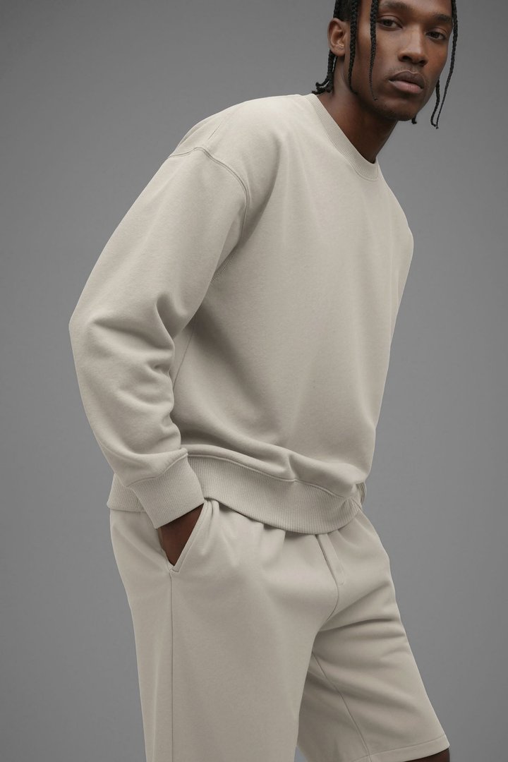 410 Oversized Crewneck - Cream