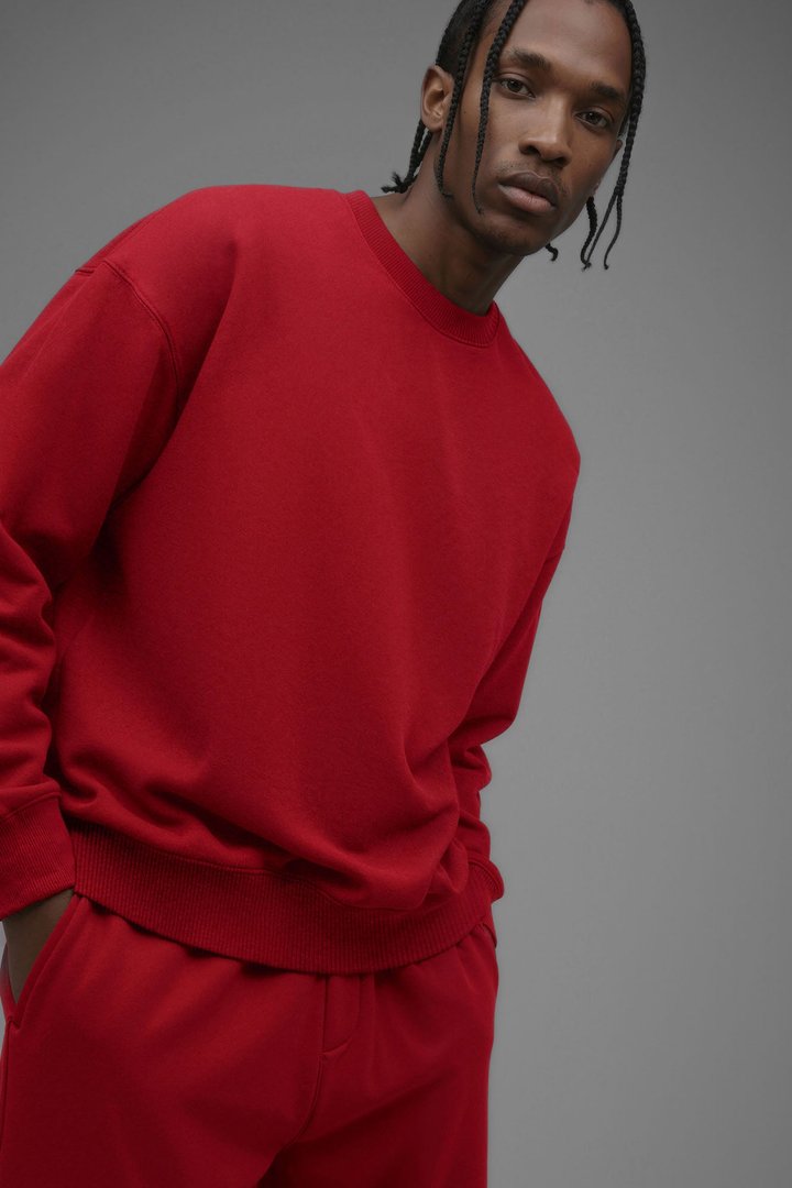 410 Oversized Crewneck - Red