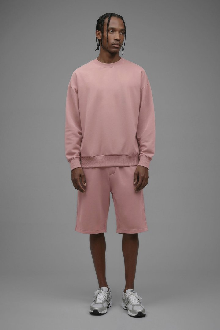 410 Oversized Crewneck - Pink