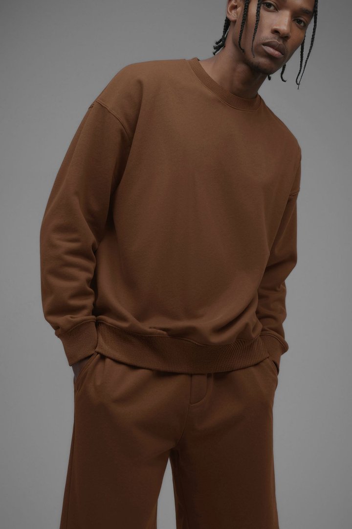 410 Oversized Crewneck - Chestnut