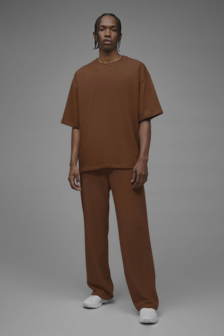410 Oversized Fleece Tee - Chestnut