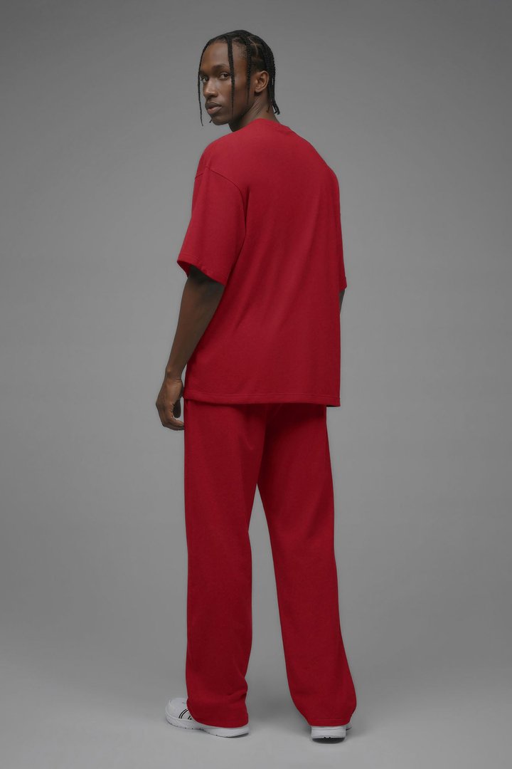 410 Oversized Fleece Tee - Red