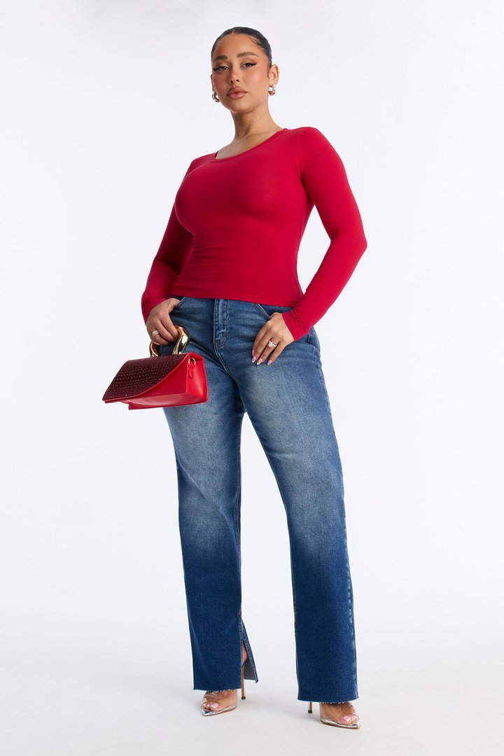 Arabella Stretch Straight Leg Jeans - Dark Wash