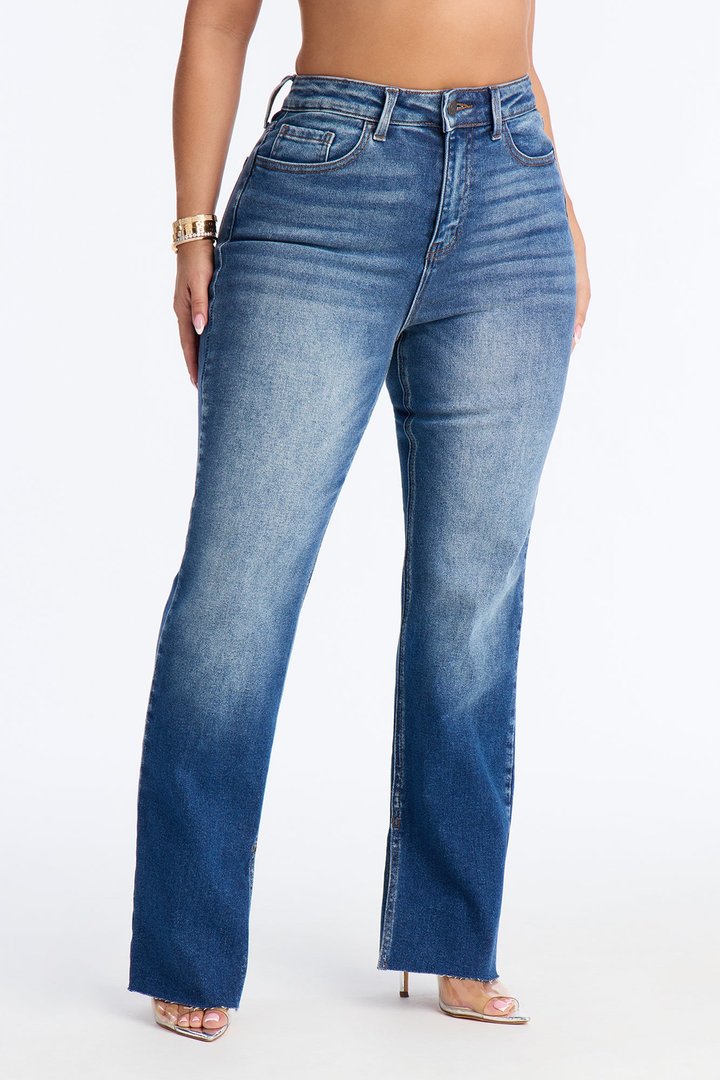 Arabella Stretch Straight Leg Jeans - Dark Wash