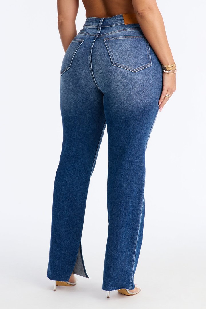 Arabella Stretch Straight Leg Jeans - Dark Wash