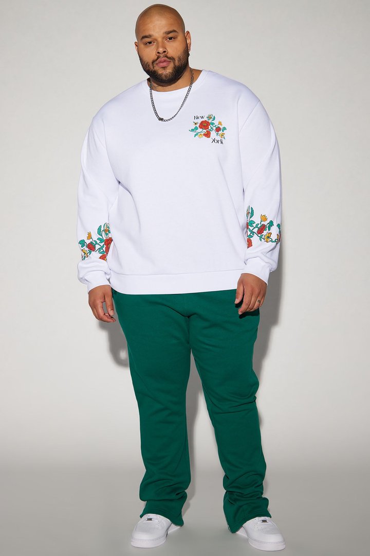 Tayson Back Zipper Skinny Flared Sweatpants - Green