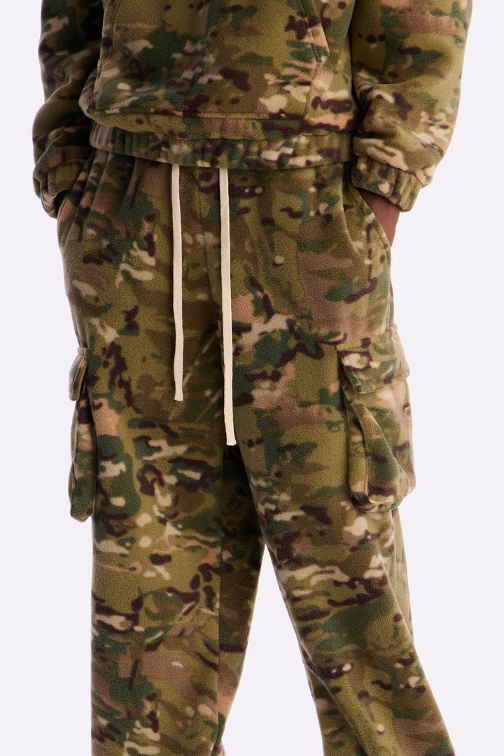 Camo Cargo Baggy Sweatspants - Camouflage