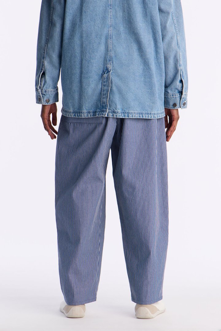 Balloon Fit Tokyo Drift Striped Pant - Blue