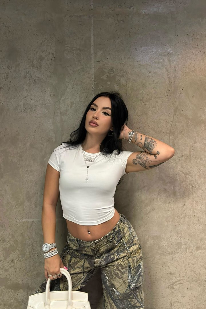 Serai Crew Neck Top - White