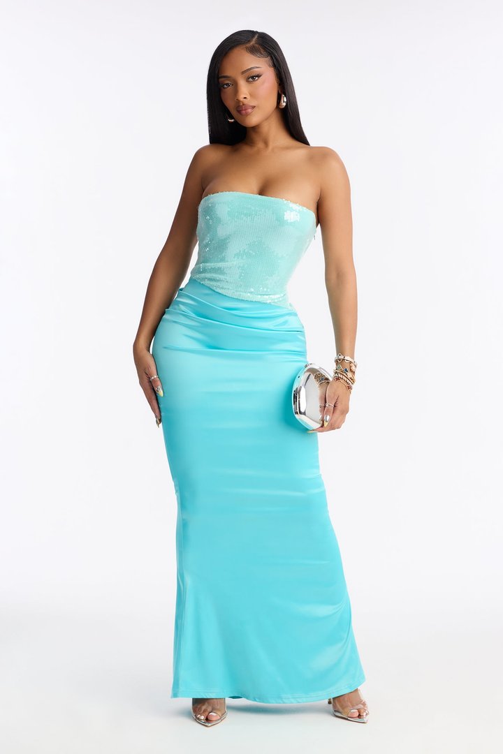 Princess Things Sequin Gown - Mint