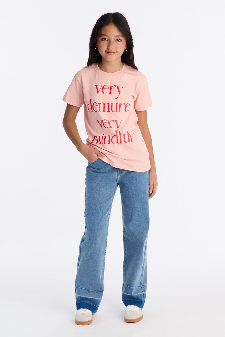 Mini Chantal Stretch Wide Leg Jeans - Vintage Wash
