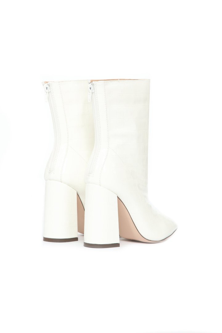 In Disguise Bootie - White Croc