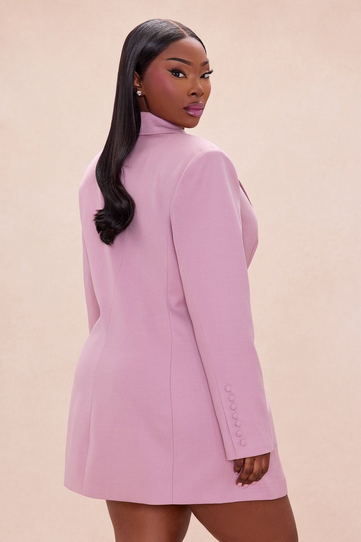 Noa Blazer Mini Dress - Mauve
