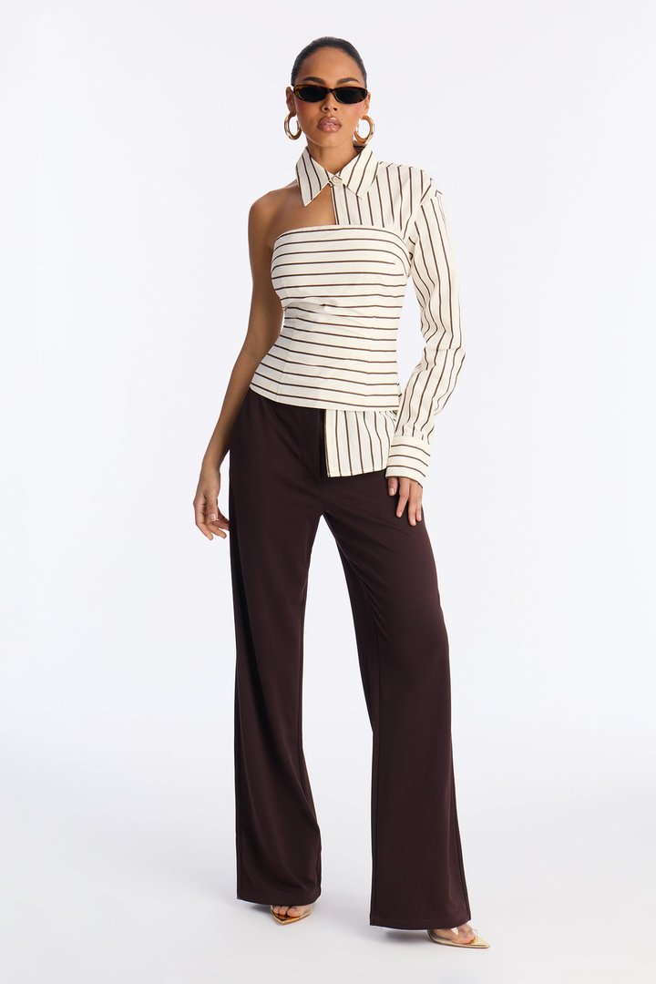 Martini Hour Striped 2 Piece Poplin Shirt - Cream/combo