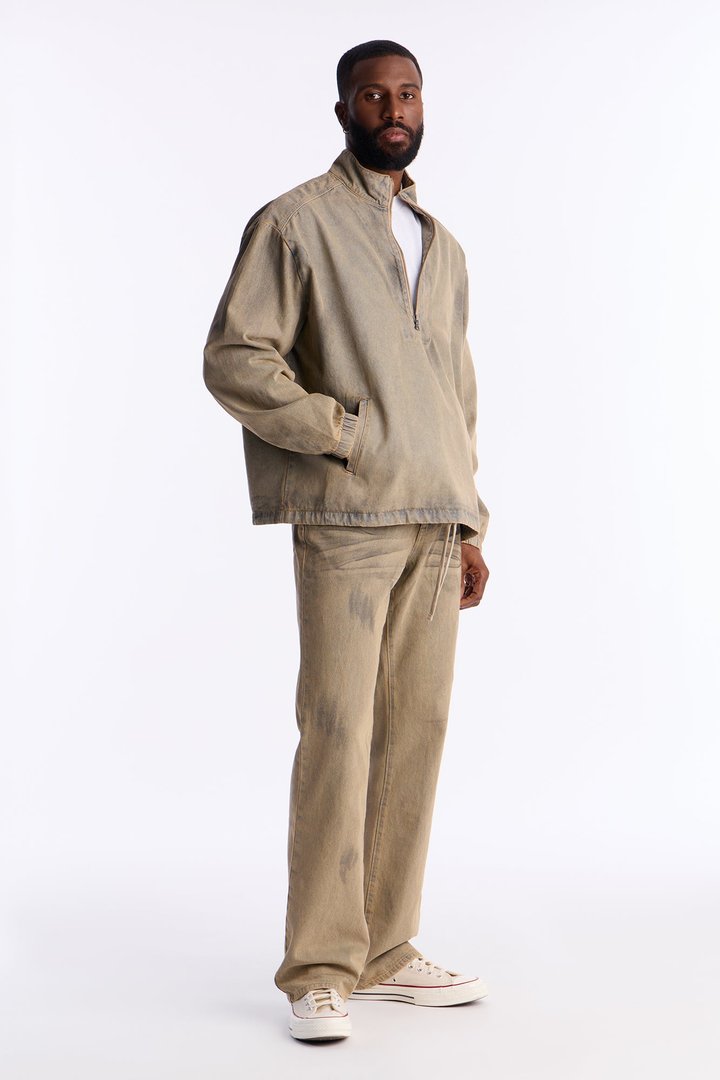 Stacked Slim Flare Dune Jean - Brown