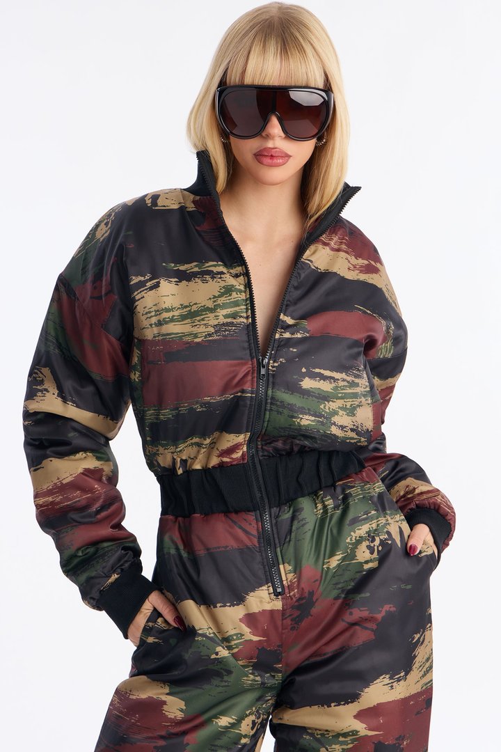 In Disguise Windbreaker Jumpsuit - Camouflage