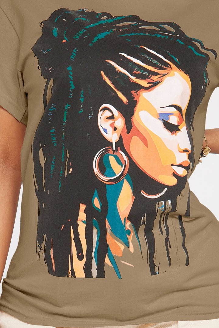 In Love With Myself Graphic Tee - Olive