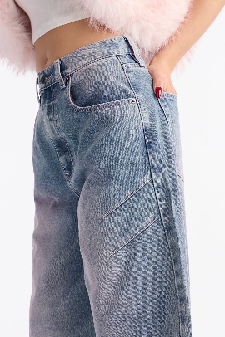 No Love Lost Pink Tinted Jeans - Light Wash