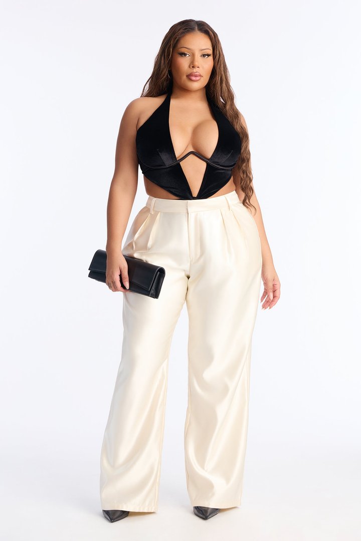 Sweet Flame Stretch Velvet Teddy - Black