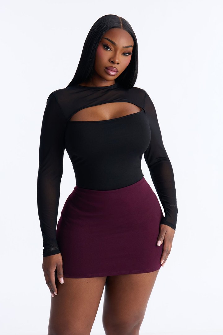 Milan Mesh Bodysuit - Black