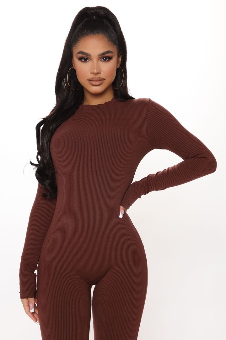 Maribel Snatched Jumpsuit - Chestnut