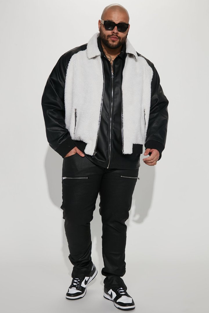 Keeping It Cool Waxed Skinny Pants - Black