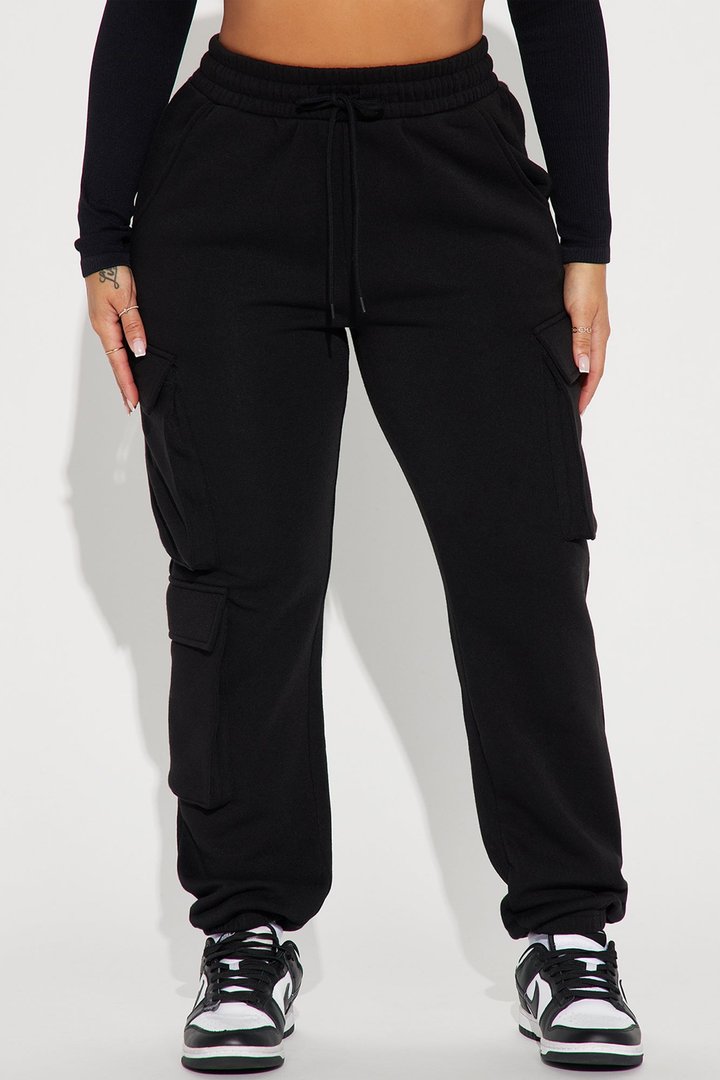 Hazel Cargo Lounge Jogger - Black