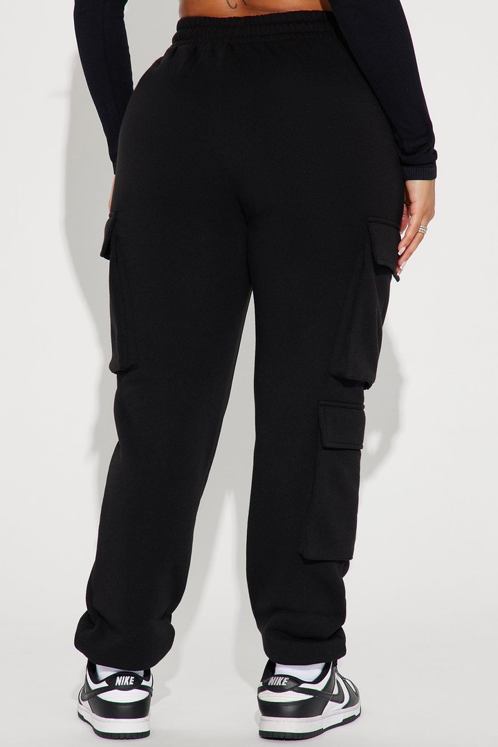 Hazel Cargo Lounge Jogger - Black