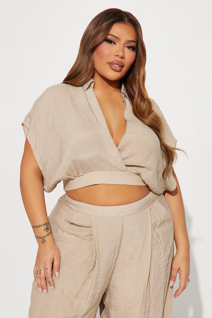 Mea Gauze Pant Set - Taupe