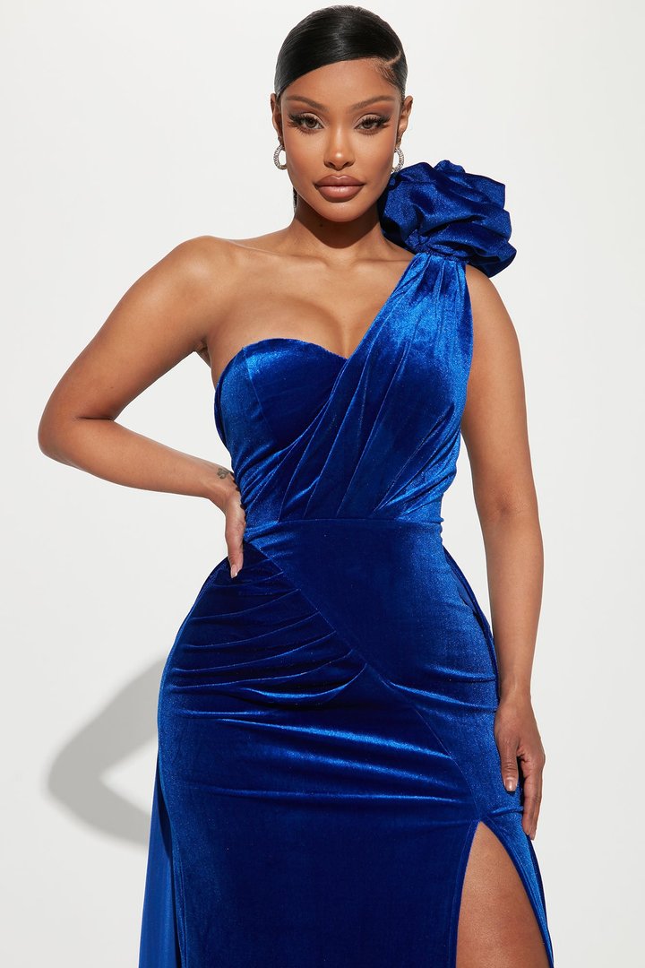 Rosalia Velvet Maxi Dress - Royal