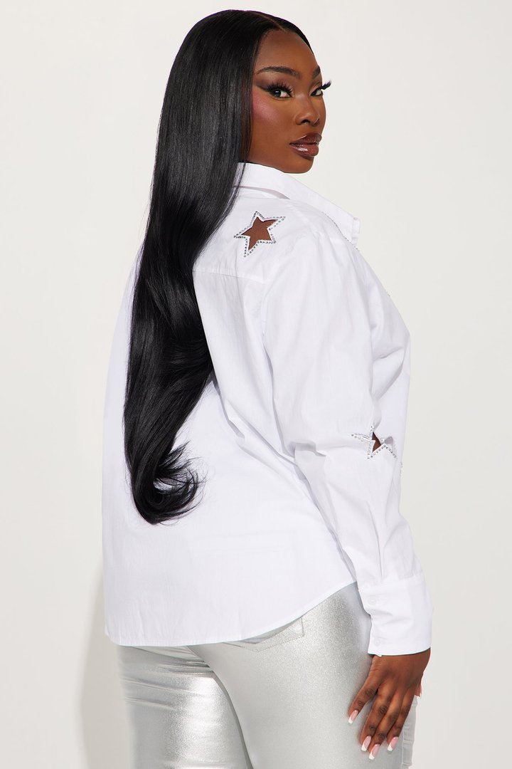 Lookin Like A Star Shirt - White/Silver