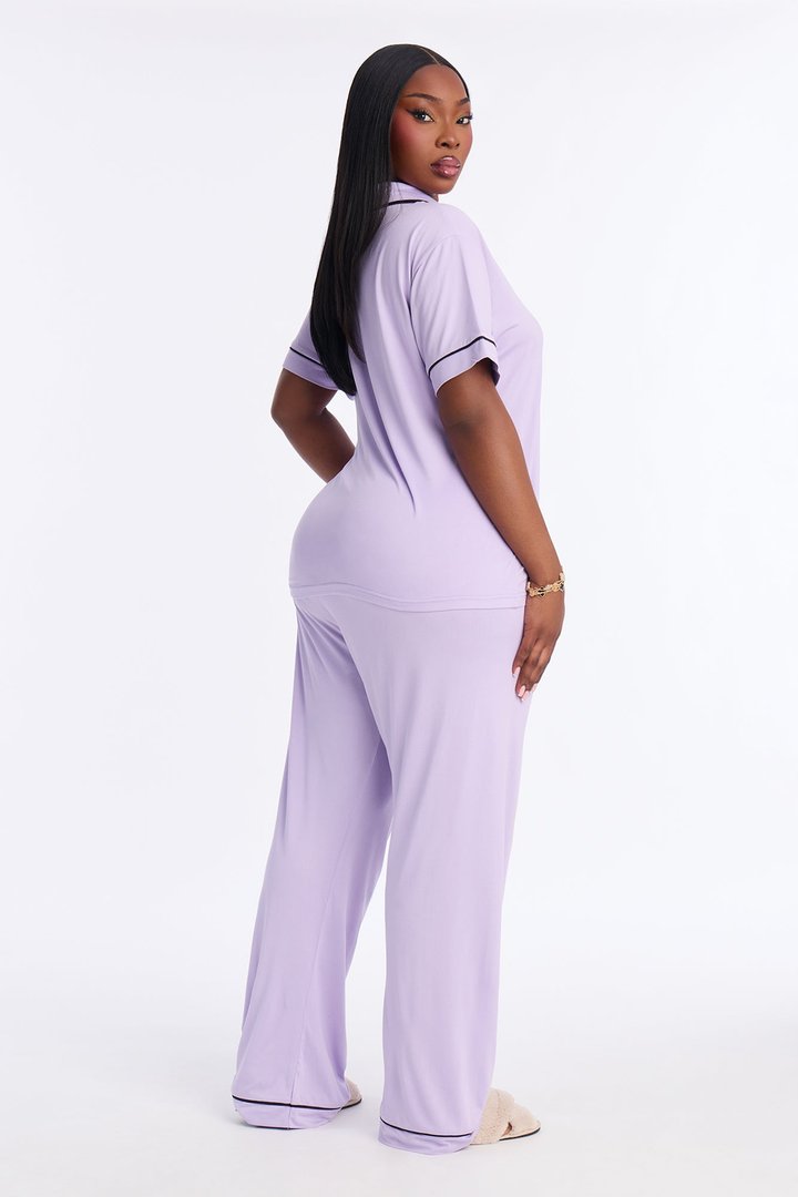 Hit Snooze PJ Pant Set - Purple
