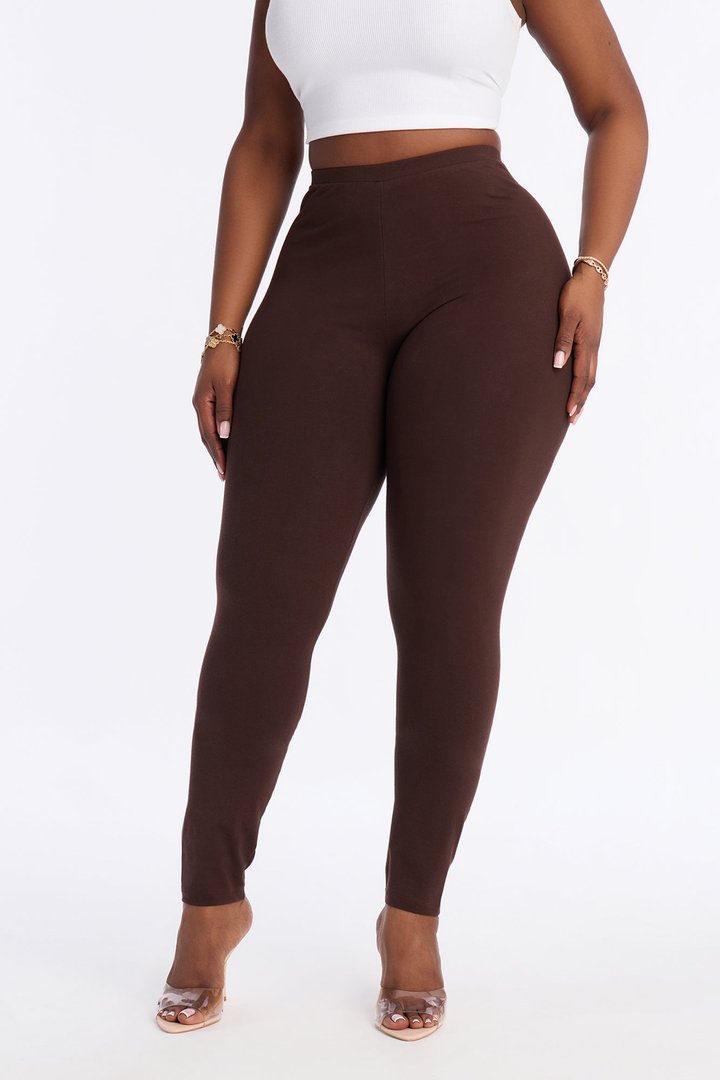Quinn Mid Rise Every Day Cotton Legging 29″ - Chocolate