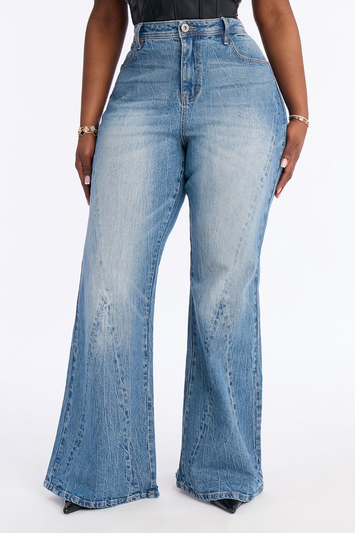 Missing Element Stretch Flare Jeans - Medium Wash