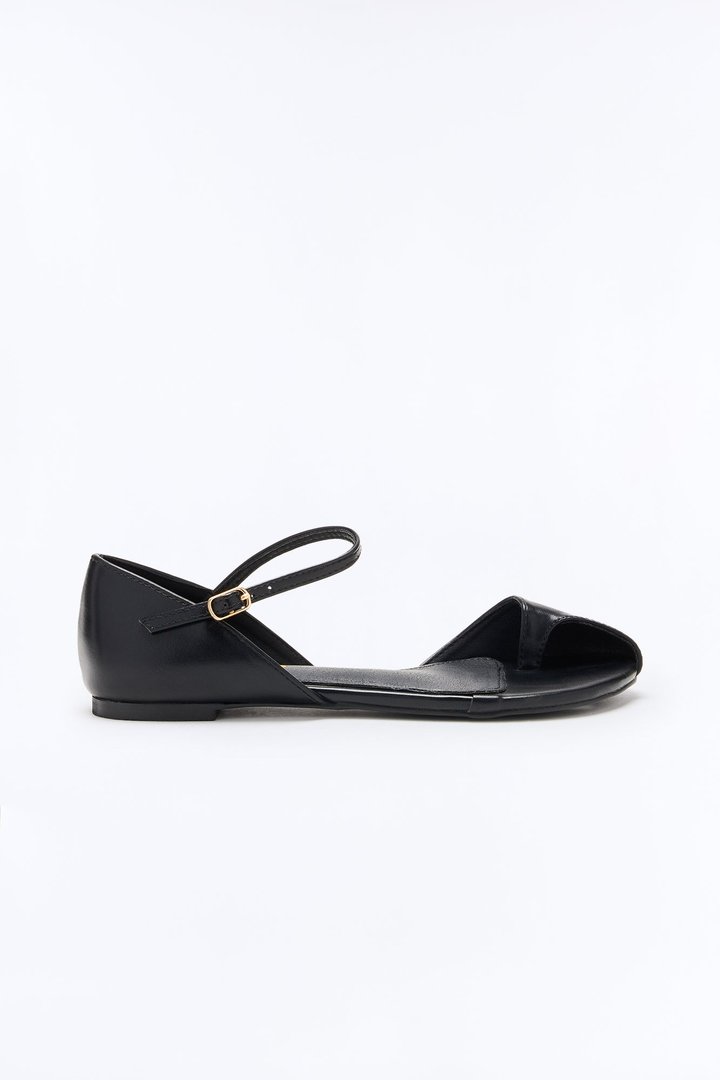 Moira Novelty Toe Flats - Black