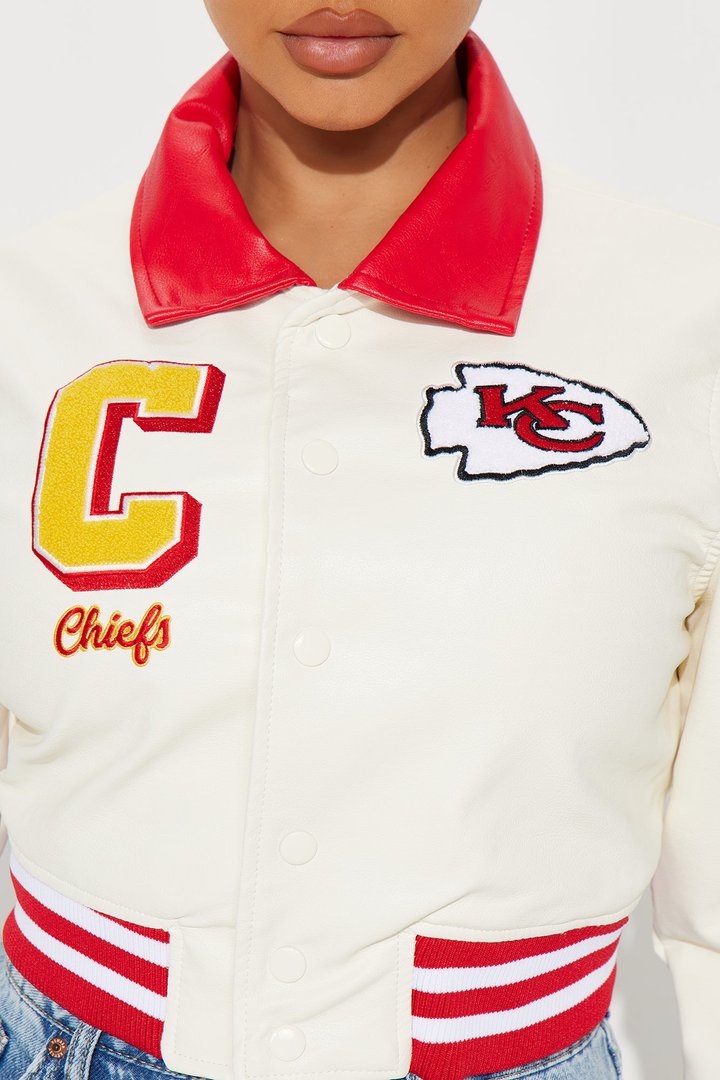 Kansas City Chiefs Bomber Jacket - Cream