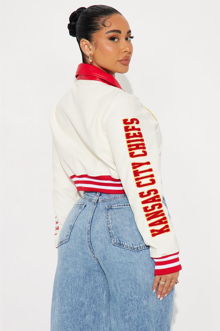 Kansas City Chiefs Bomber Jacket - Cream