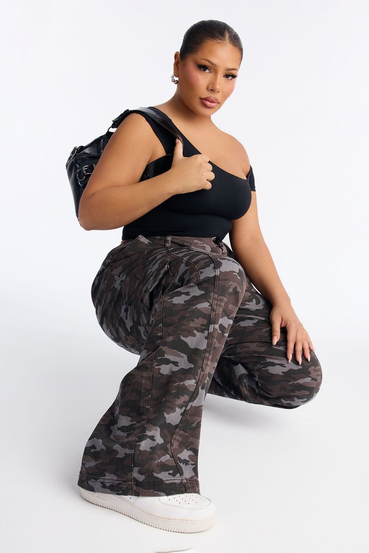 Berkely Washed Camo Cargo Pant - Grey/combo