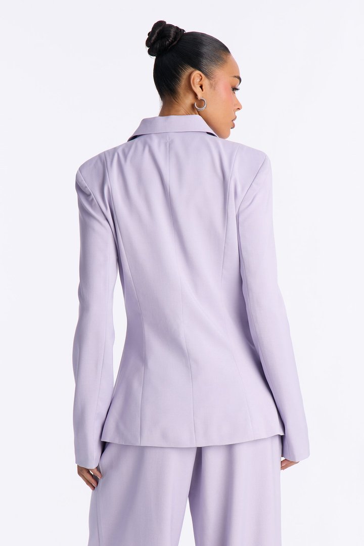 Dusk Till Dawn Ruched Blazer - Lilac