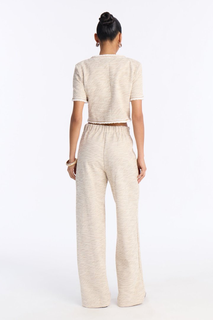 Serenity Tweed Pant Set - Cream