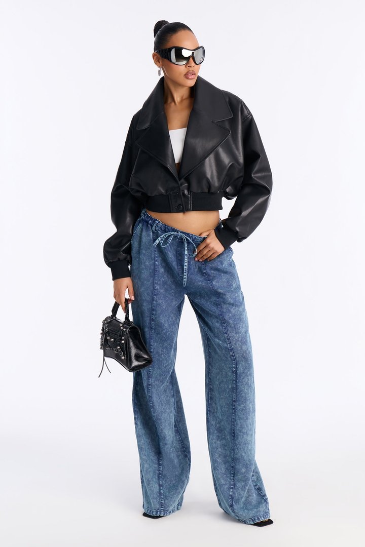 Okalani Washed Wide Leg Pant 33 - Denim