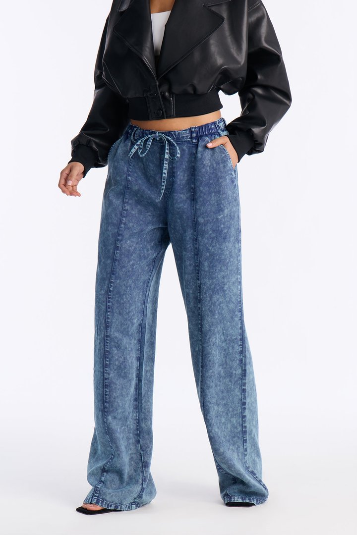 Okalani Washed Wide Leg Pant 33 - Denim